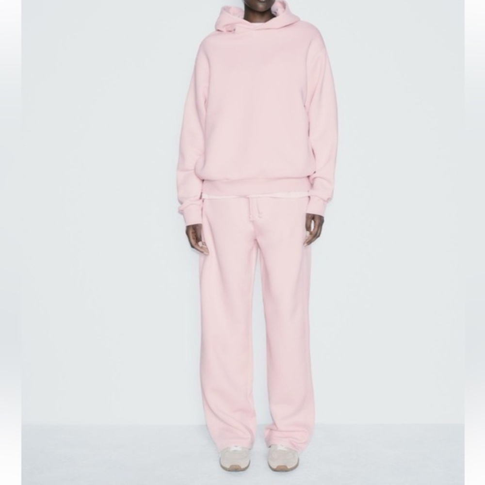 Zara Soft Pink Oversized Hoodie